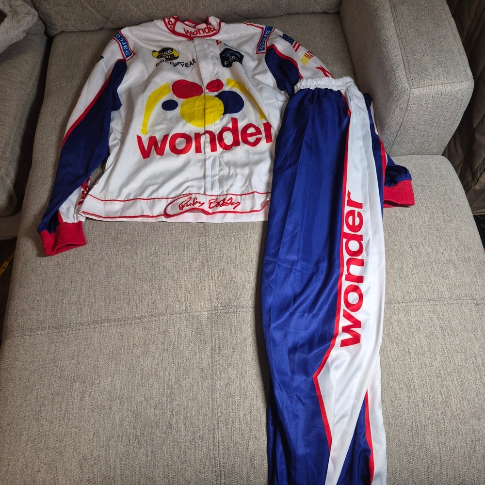 Ricky Bobby Wonder Bread Racing Costume Set Talladega Nights Mens  L Cosplay